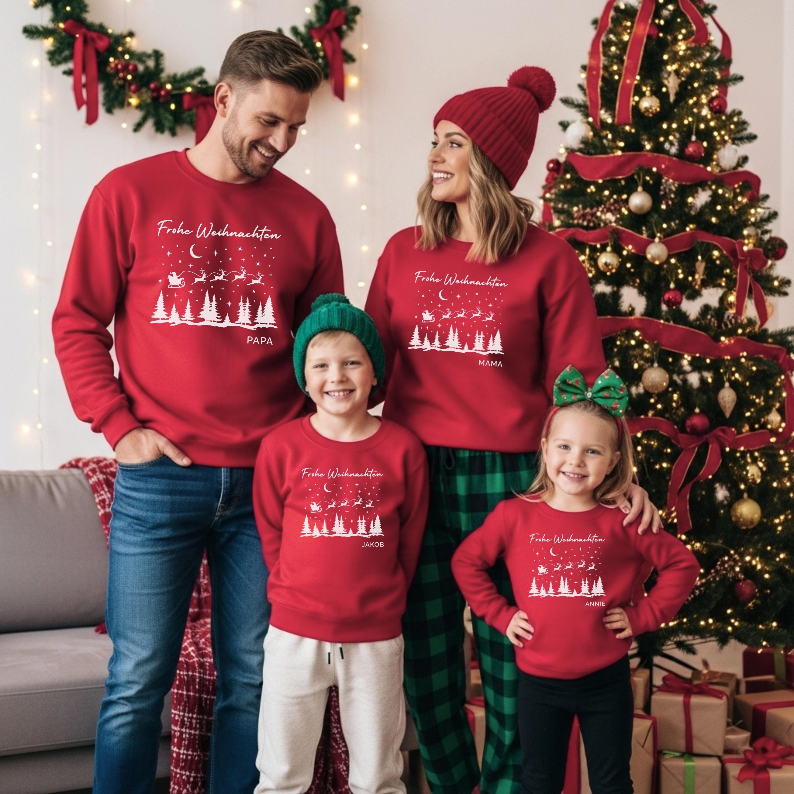 Weihnachtspullover für die Familie Personalisiert, Weihnachtsoutfits für  Geschwister, Mama, Papa, Mini, Baby Weihnachten Partnerlook - Etsy  Österreich, image size:3000x3000