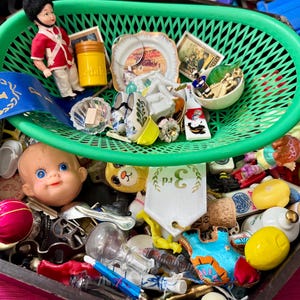 Vintage and odd Trinkets, Crow Confetti, Mystery Scoop, Trinket Scoops, Crow Scoops, Crow Core, Mystery Bags, goblin core.