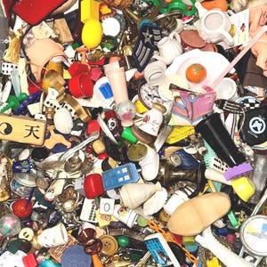 Vintage and odd Trinkets, Crow Confetti, Mystery Scoop, Trinket Scoops, Crow Scoops, Crow Core, Mystery Bags, goblin core.