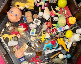 Vintage and odd Trinkets, Crow Confetti, Mystery Scoop, Trinket Scoops, Crow Scoops, Crow Core, Mystery Bags, goblin core.