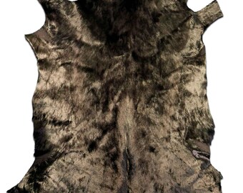 Dyed Black Springbok Skin - Average Size 35X22&quot; Black Deer Skin, Dyed Antelope Hide, Black Springbuck Skin