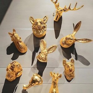 Animal Shape Brass Furniture Handles Handles for Cabinets Dresser Knobs Gold Animal Knobs
