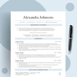 Szablon CV dla Dokumentów Google, Word i Pages, Szablon CV zgodny z systemem ATS, Profesjonalny szablon CV dla kadry kierowniczej, Proste, podstawowe CV
