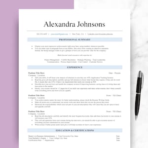 Resume Template for Google Docs Word and Pages, ATS Compatible Resume Template, Professional Executive Resume Template, Simple Basic Resume