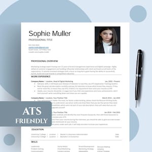 ATS-freundliche Lebenslaufvorlage: Einfacher und einfacher Lebenslauf (Word & Google Docs) Digitaler Download