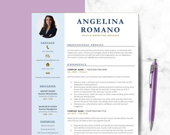 Modèle de CV professionnel : lettre de motivation, références (téléchargement numérique)
