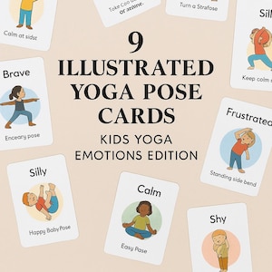 Kids Yoga Emotions Cards – Mindfulness & Emotional Regulation Activity for Children |Teacher SEL resources