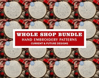 Embroidery Patterns Whole Shop Bundle: Floral Designs (PDF Files)