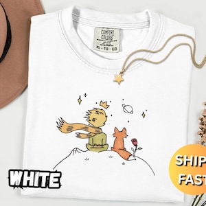 Den lille prinsen - T-shirt med komfortfärger: Bokälskare - Litterär t-shirt, bokälskare - present