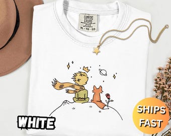 The Little Prince Comfort Colors-shirt: literair T-shirt boekenliefhebber, cadeau voor boekenliefhebber