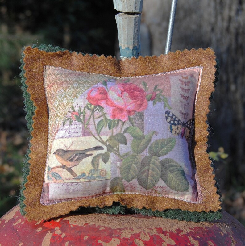 Pin Cushion Birds and Butterflies Collage Pin Cushion Pin Etsy