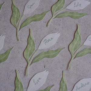 Tulip Flower Name Tags | Personalized Tag | Wedding Stationery | Name Tags.