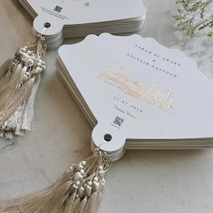 Éventails en papier de mariage personnalisés, Éventails de mariage imprimés, Éventails avec glands, Cadeaux de mariage, Parcours de mariage, Éventail personnalisé, Cadeaux de mariage