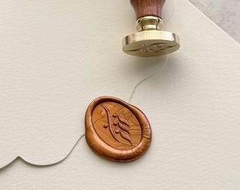 Custom Oval Arabic Calligraphy Wax Stamp – Personalized Two-Letter Seal