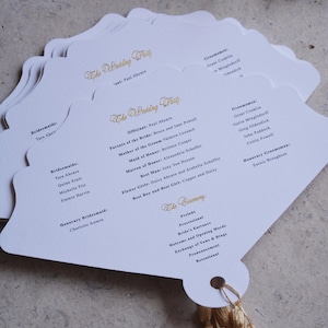 Wedding Program Thick Paper fans, Printed Wedding Fans, Fans with tassels, Wedding Favors, Wedding itinerary, Hand Fan, Fully Customizable