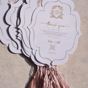 Elegantes tarjetas de agradecimiento de boda con borlas, programa de boda, itinerario de boda, tarjetas de boda, troquelado personalizado, tarjetas de boda,