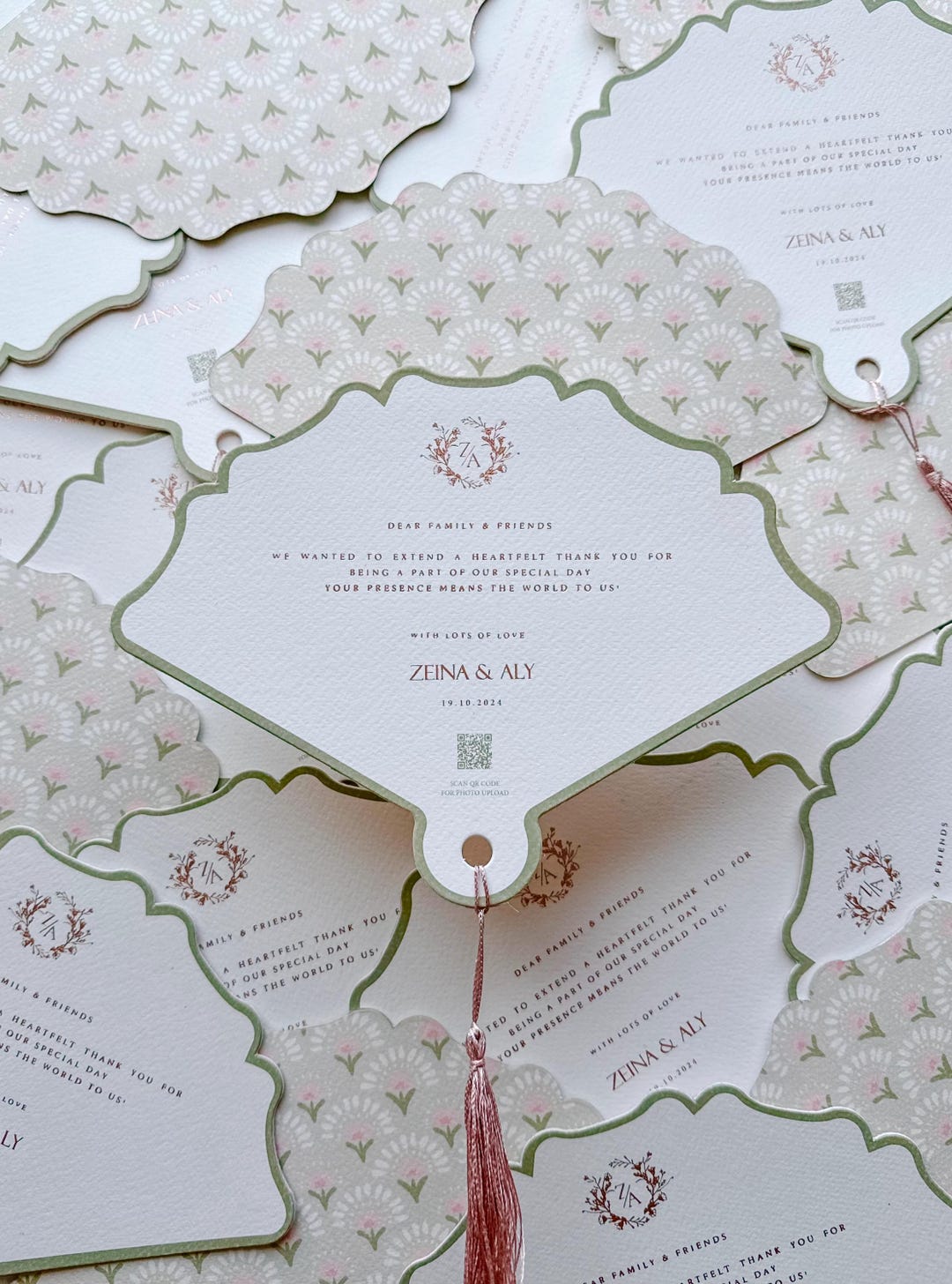 Customized Wedding Paper Fans, Printed Wedding Fans, Fans With Tassels ...