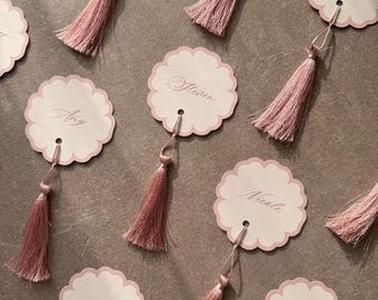 Floral Wedding Name Tags | Personalized Tag | Wedding Stationery | Name Tags.