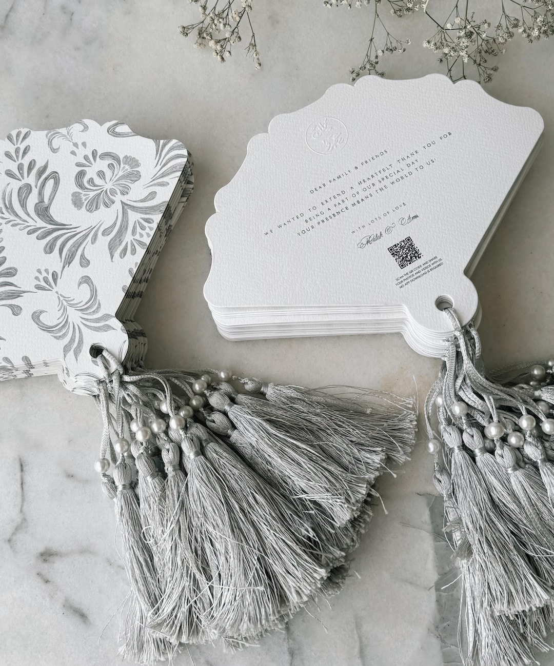 Customized Wedding Paper Fans Printed Wedding Fans Fans With Tassels