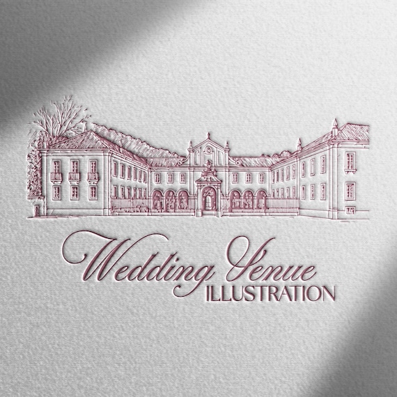 Wedding Venue Illustration – High Quality Digital Artwork | Delivered in 5 Days