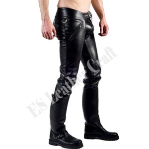 Men Genuine Cow Leather Chap Pant Handmade Biker Chaps Black Rider Chaps Harley Chaps Motorsports Costume