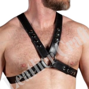 Leather Chest Harness: Adjustable Body Gear for Men