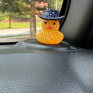 Bedazzled Rubber Duck with Cowboy Hat Yellow