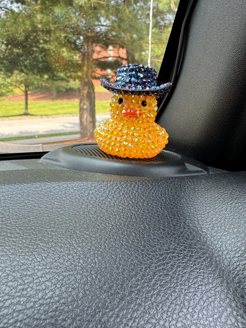 Bedazzled Rubber Duck with Cowboy Hat Yellow