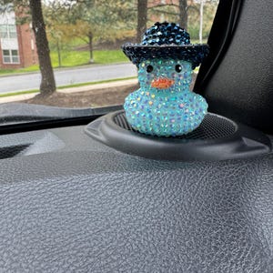 Bedazzled Rubber Duck with Cowboy Hat Blue