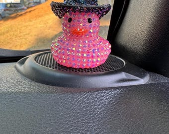Bedazzled Rubber Duck with Cowboy Hat