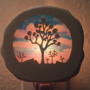 Luz nocturna grande de 4 vatios con interruptor de encendido y apagado de Kevin's Joshua Tree Blue Sky