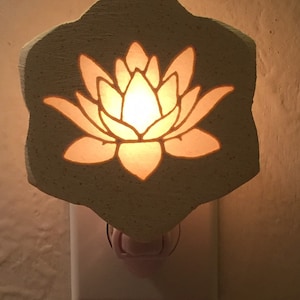 Namaste Lotus in Clear 4 watt Night Light with On/Off Switch