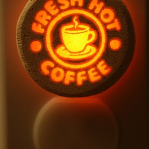 Fresh Hot Coffee 1/3 watt small NeonLithic Nightlight