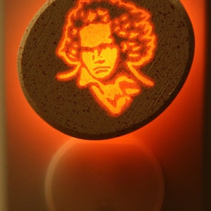 Beethoven 1/3watt small NeonLithic Nightlight