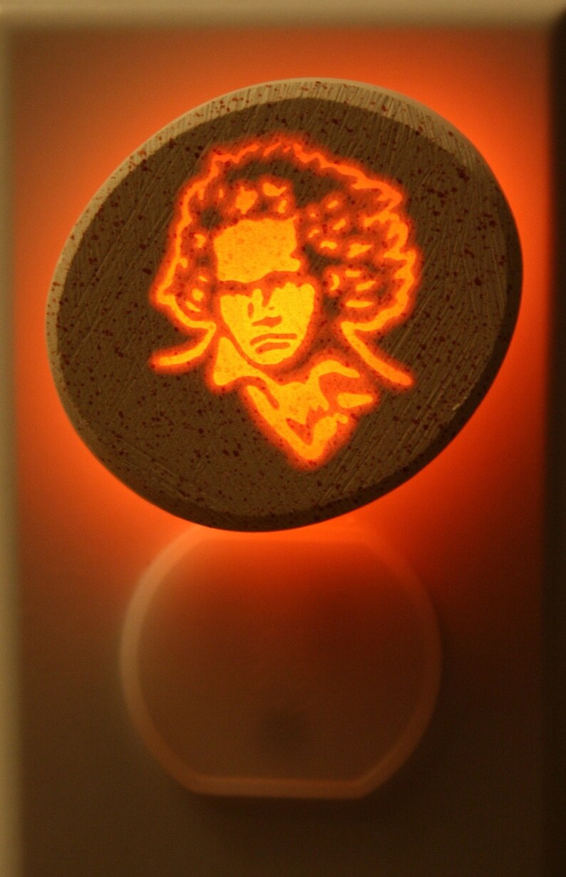 Luz nocturna pequeña de neón lítica Beethoven de 1/3 vatio imagen 1