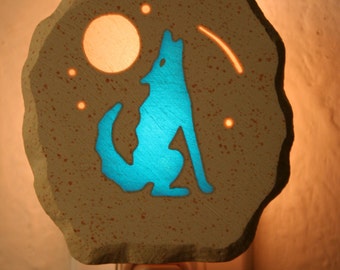 Coyote azul y luna