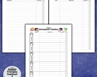 Planificador de tareas para estudiantes amantes de los gatos, descarga digital imprimible.