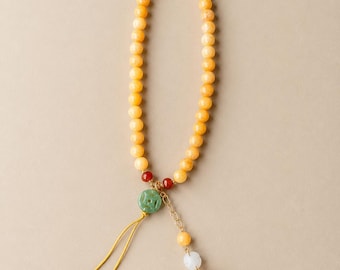 Oriental Jadeite Beaded Phone Charm – Lucky Jadeite-Inspired Strap for Phones, Handbags & Clothing | Feng Shui-Inspired Gift for Her