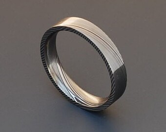 Genuine stainless Damascus Steel Ring PD25