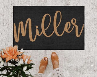 Felpudo personalizado, felpudo personalizado con nombre, felpudo de bienvenida personalizado, felpudo con nombre, regalo de inauguración de la casa, felpudo de bienvenida personalizado con nombre familiar
