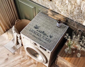 Tapete para lavandería – Tapete antideslizante para lavadora / Almohadilla antivibración para lavadora / Protector de piso para lavadora y secadora / Decoración para lavandería