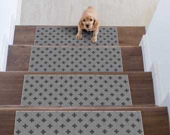 Alfombras antideslizantes de 8x30 para escaleras, juego de alfombras lavables para escaleras, alfombras autoadhesivas para escaleras, cubiertas para escaleras seguras para mascotas y niños, alfombra para escaleras de interior.