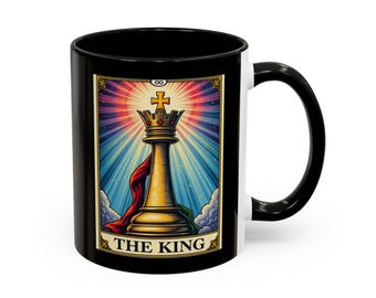 Mug Tarot Card Chess King Unique Tea Cup Coffee Lover Gift Kitchen Decor Ceramic Tea Mug