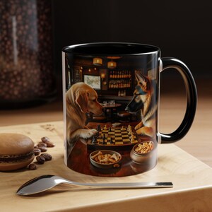 Adorabile tazza da caffè a tema cane - Perfetta per amanti degli animali, proprietari di cani, amanti degli animali, regali per mamme di cani, tazza artistica unica con animali