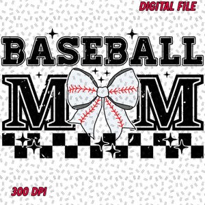 Retro Mama Bow SVG Coquette Baseball Mom, Retro Baseball Mama PNG Checkered, Baseball Mama, Retro Checkered Mama Sublimation