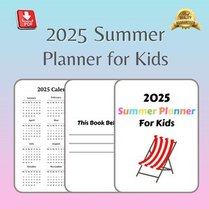 Summer Planner For Kids, Kids Summer Organizer, Kids Planner Kit, Kids Daily Routine, Kids Vacation Schedule, Daily Planner For Kids