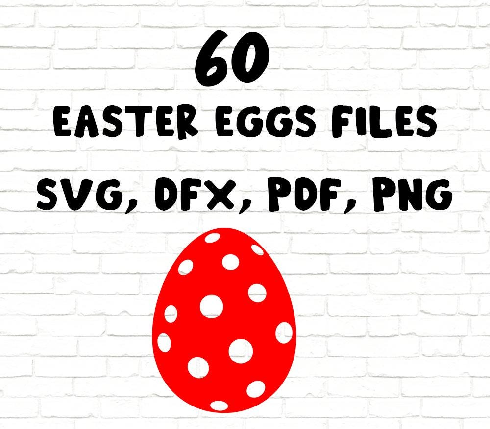 Easter Egg SVG Bundle: Silhouette Vector Cut Files (digital Download ...