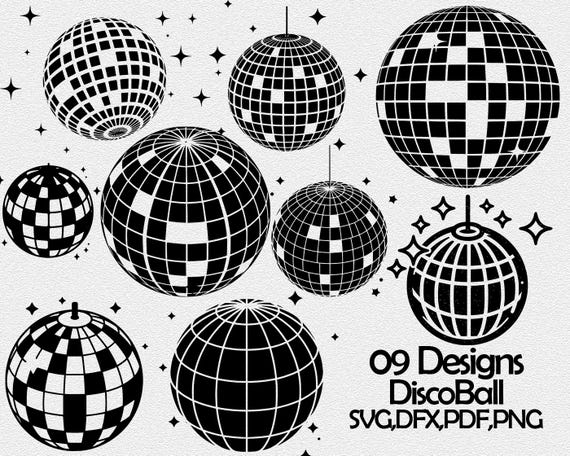 Disco Ball SVG, Disco Ball PNG, Mirror Ball, SVG for Cricut, Discoball 70s svg