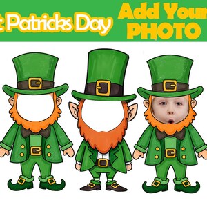 St Patrick&#39;s Day Leprechaun PNG,  Add your Own Photo Picture | PNG Leprechaun Boy & Girl Clipart | Class or Door Decor, Bulletin Board
