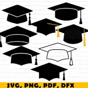 Afstudeerpet SVG, afstudeerpet en kwastje SVG, High School and College afstudeerhoed en kwastje SVG, png-bestanden voor Cricut,